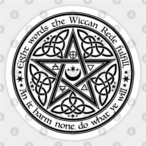 Wiccan Pentagram - Pentagram - Sticker | TeePublic