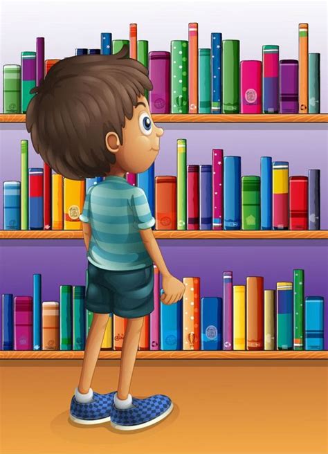 Cartoon books with boys illustrator – vector graphics | Cartoon books ...