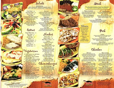 Menu at La Carreta restaurant, Lynchburg, Timberlake Rd