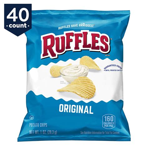 Ruffles Potato Chips, Original, 1oz 40 CT - Walmart.com