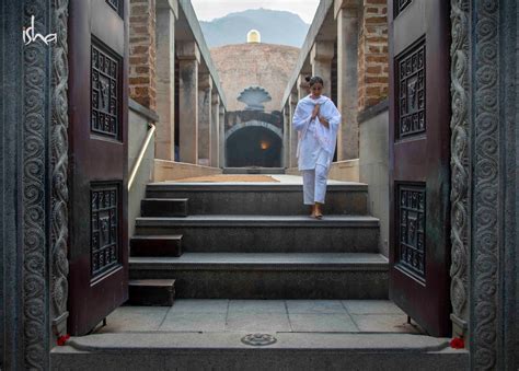 Isha Foundation - The three entrance steps to Dhyanalinga...