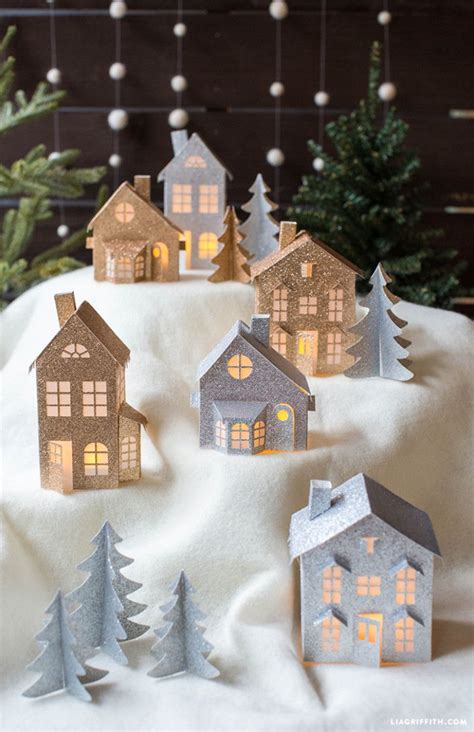 3D Paper Christmas Village | Diy christmas village, Christmas paper, Christmas decor diy