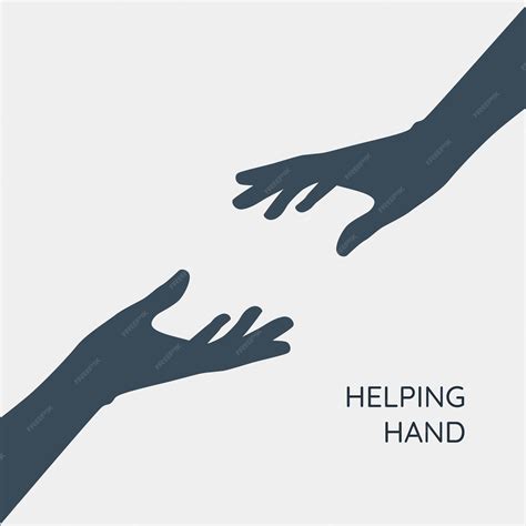 Premium Vector | Helping hand concept Gesture sign of help and hope Two ...