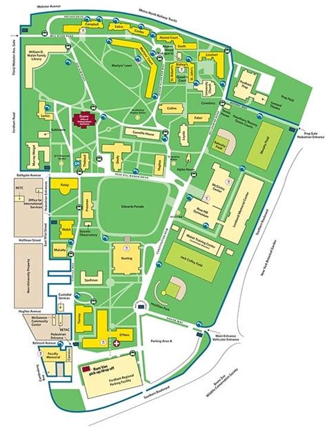 Fordham University Campus Map - World Map Gray