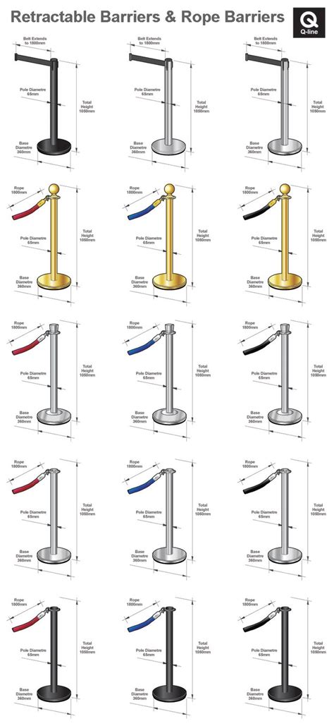 Retractable & Rope Barriers by Q-Line