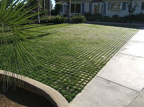 Drivable Grass systems are made of concrete squares with mesh backing ...