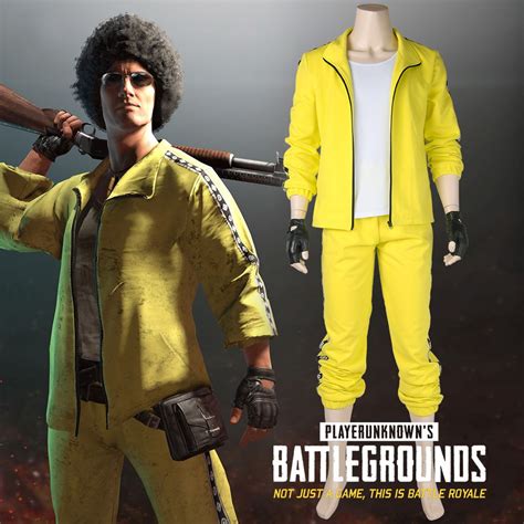 MANLUYUNXIAO PUBG PlayerUnknown's Battlegrounds yellow suits men's leisure style cosplay costume ...