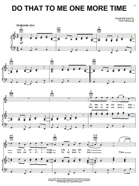 Do That To Me One More Time | Sheet Music Direct