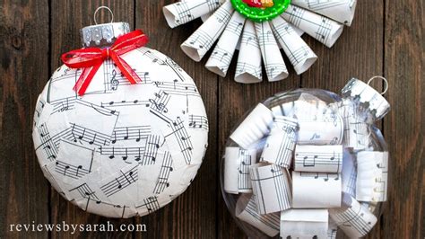 How to Make Sheet Music Ornaments for Christmas - Good for Musicians ...