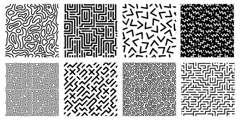 Premium Vector | Seamless geometric pattern. Striped labyrinth, 80s ...