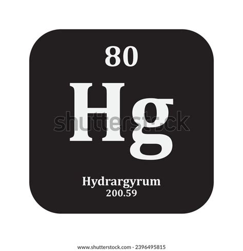 Hydrargyrum Chemistry Iconchemical Element Periodic Table Stock Vector ...