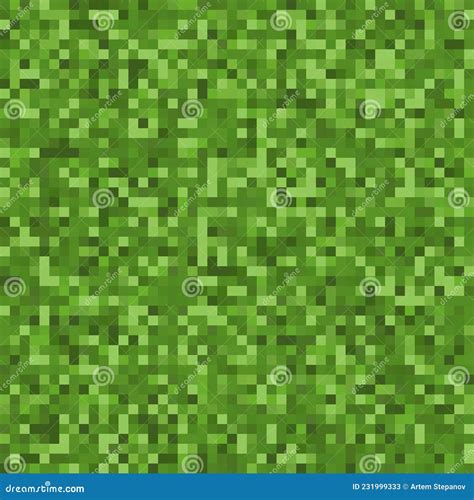 Pixel Art Grass Background. Seamless Texture Backdrop. Green Square Grass Pattern. Lawn ...