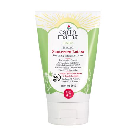 Earth Mama Organics Baby Mineral Sunscreen Lotion SPF 40 - Walmart.com