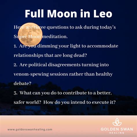 Full Moon in Leo – Golden Swan Healing