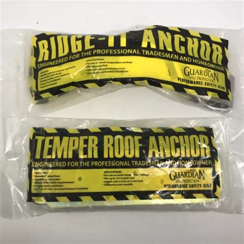 RIDGE IT 2 D-RINGS ANCHOR GUARDIAN FALL PROTECTION temper roof anchor both $35.00 - PicClick