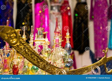 Arab Glass Perfume Bottles at the Shop Stock Image - Image of cairo ...