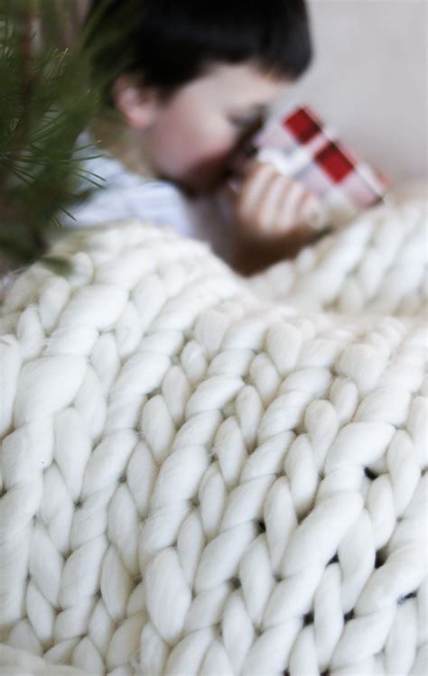 Chunky Knit Blanket · How To Stitch A Knit Or Crochet Blanket · Home + DIY on Cut Out + Keep