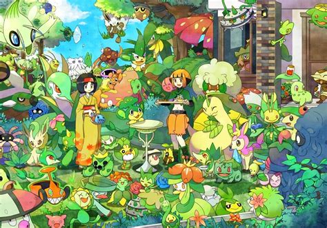 Grass pokémon, Grass type pokemon, Plant pokemon