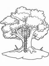Tree House coloring Pages sketch template