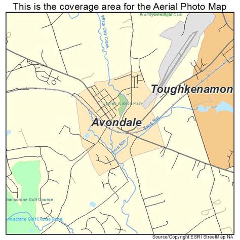 Aerial Photography Map of Avondale, PA Pennsylvania