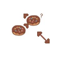 Brown Donut with sparks kawaii Cursors