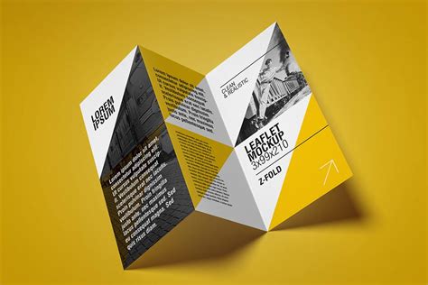 Free 3 Fold Flyer Mockup PSD Template 2023 - Daily Mockup