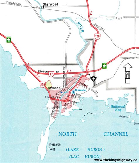 Ontario Highway 17B Thessalon Route Map - The King's Highways of Ontario