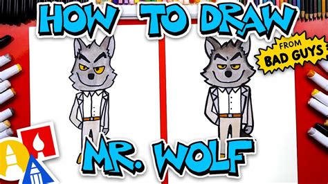 How To Draw Mr Wolf From The Bad Guys Movie - YouTube