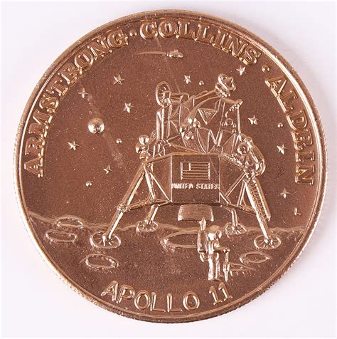 1969 Apollo 11 Lunar Landing Gold Commemorative Coin with Original Case | Pristine Auction