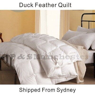 WARM DUCK FEATHER Quilt Doona Duvet Single/Double/Queen/King | eBay