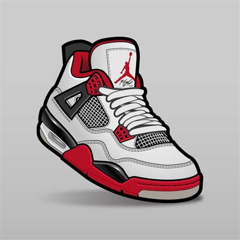 SLOFAR on Instagram: "Air Jordan 4 🔥🔴 #sneakerart #sneakers #sneaker #sneakerhead #sneakerheads ...