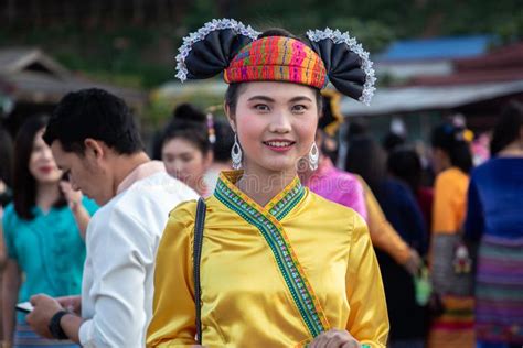 Beauty Woman of Shan or Tai Yai Ethnic Group Living in Parts of Myanmar and Thailand in Tribal ...