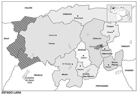 Mapa del estado Lara, Venezuela. | Download Scientific Diagram