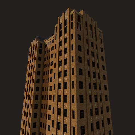 Detroit Abandoned Skyscraper - 3D Model by Kanistra Studio