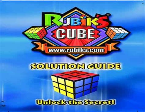 Rubik’s Cube Solution Guide Free PDF Download - GovtJobNotes