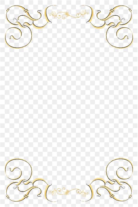 Gold filigree frame border png | Premium PNG - rawpixel