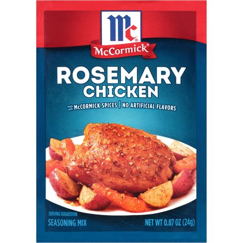 McCormick Rosemary Chicken Seasoning Mix, 0.87 oz - Walmart.com - Walmart.com