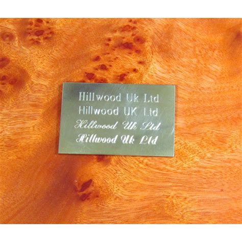 Engraved Brass Plaque - Hillwood