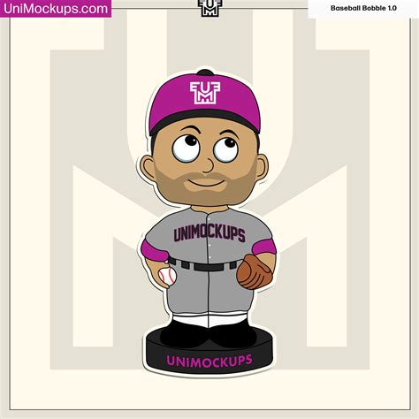 Baseball Bobble Template 1.0 — UniMockups.com