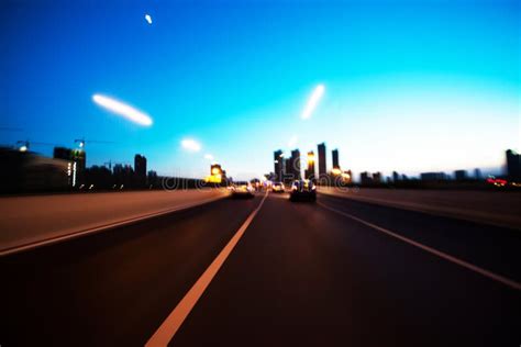 Highway at night stock image. Image of journey, sunset - 34844567