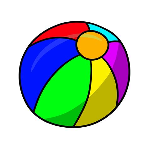 Bright round ball for children games, circus ball, vector illustration ...