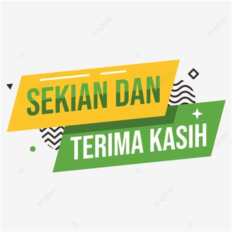 Sekian Dan Terima Kasih Elemento De Diseño PNG ,dibujos Sekian Dan Terima Kasih, Gracias ...