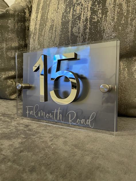 Acrylic House Sign Modern Contemporary Sign Double Plaque - Etsy