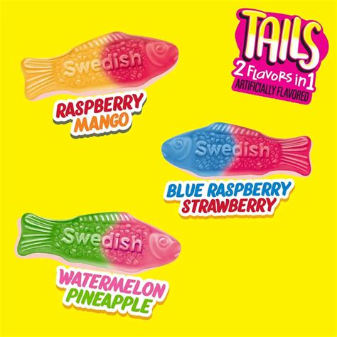 Swedish Fish Tails 2 Flavors in 1 Soft & Chewy Candy, 102g — Exotic Snacks Company