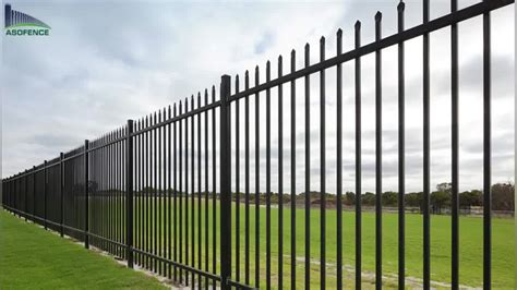 2.1m*2.4m Black Spear Top Security Fence Panel/school/industry/office Fencing - Buy Spear Top ...