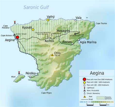 Map of Aegina (Greece) : Worldofmaps.net - online Maps and Travel ...