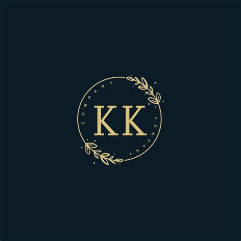 Initial KK beauty monogram and elegant logo design, handwriting logo of ...