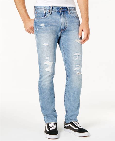 Levi's Men's 511tm Slim-fit Cropped Raw-hem Jeans in Blue for Men | Lyst