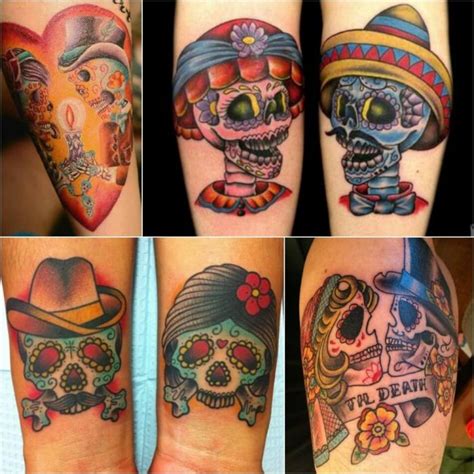 Mexican Sugar Skull Tattoos - Calavera Ink Ideas - Day of the Dead