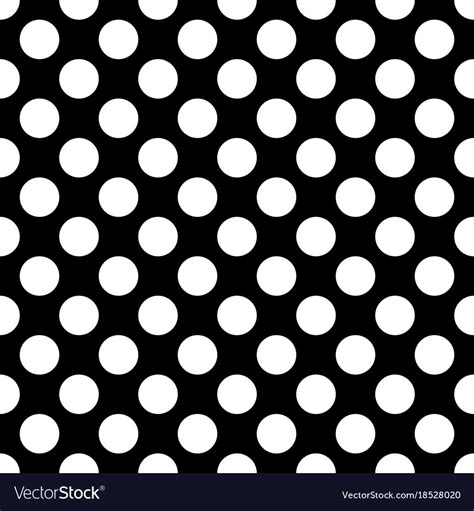 White circles on a black background seamless Vector Image